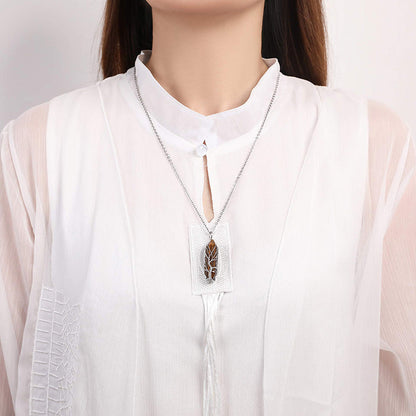 Collier en pierres précieuses arbre de vie élégant avec des cristaux scintillants - Elara