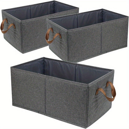 ChicOrganize - Élégant Ensemble de 3 Paniers de Rangement Pliables