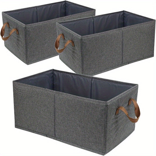 ChicOrganize - Élégant Ensemble de 3 Paniers de Rangement Pliables
