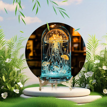 CrystalJelly – Lampe Méduse en Verre Artistique