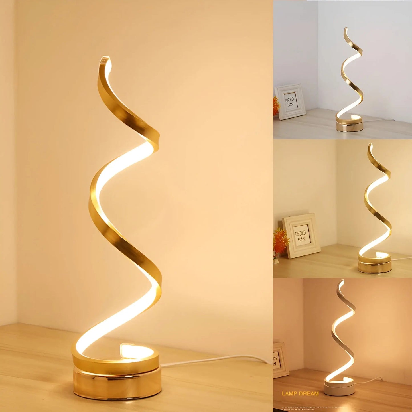 Lampe de bureau LED Spiral Glow élégante – Économe en énergie, durable et design respectueux des yeux