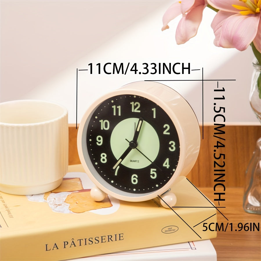 EleganceMetal Horloge – Réveil en Métal Élégant avec Lampe de Nuit
