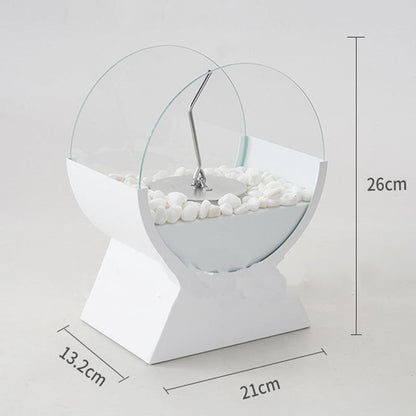 Floroux - Cheminée de table à alcool portable avec pied en métal