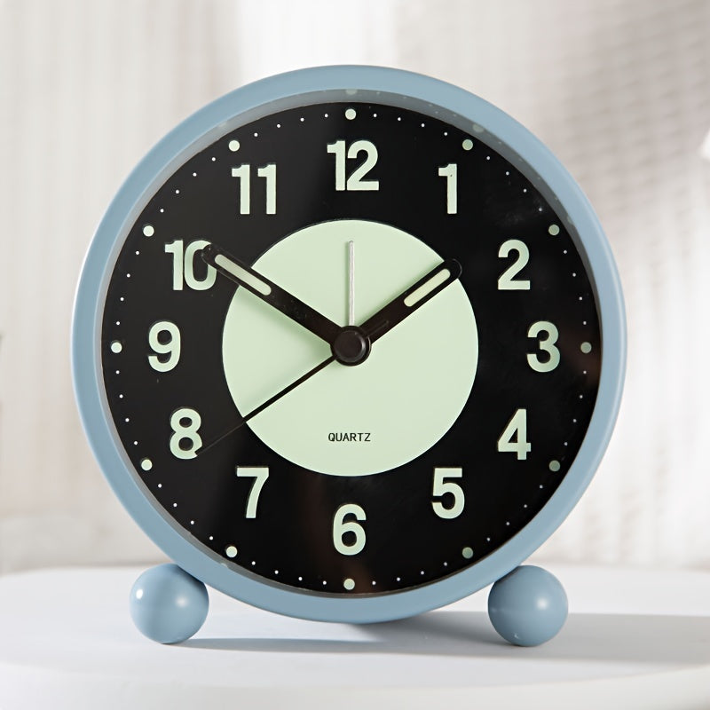 EleganceMetal Horloge – Réveil en Métal Élégant avec Lampe de Nuit