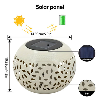 Élégante lumière solaire de jardin avec des points - Éclairage d'extérieur ambiance