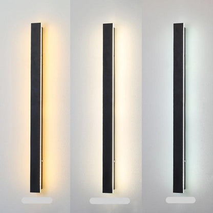 Edge – Lampes murales LED au design moderne en métal noir pour le jardin et le couloir