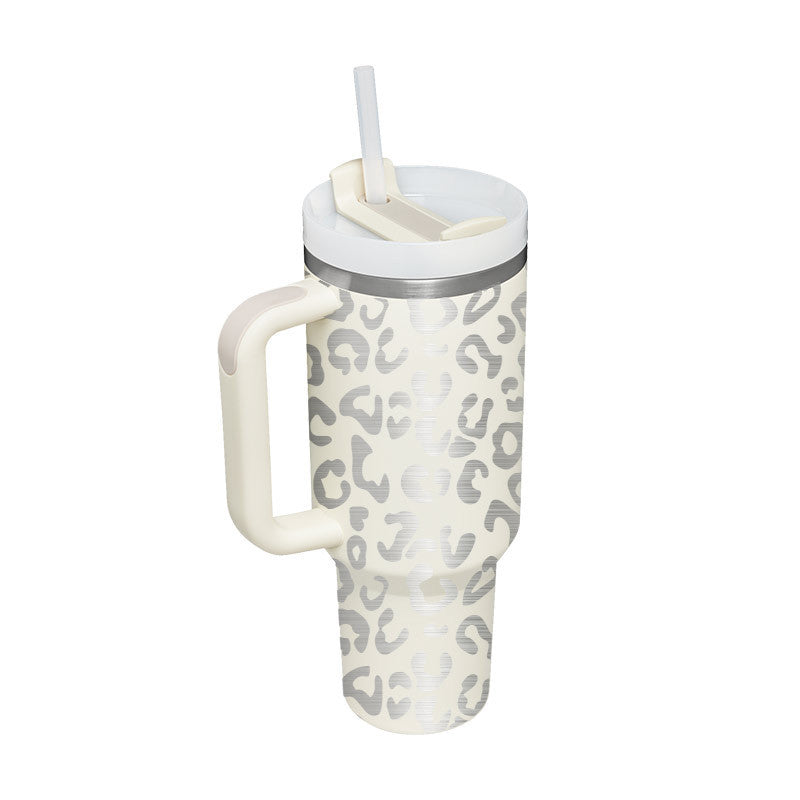 Tasse isolante avec anse et paille | 1200 ML