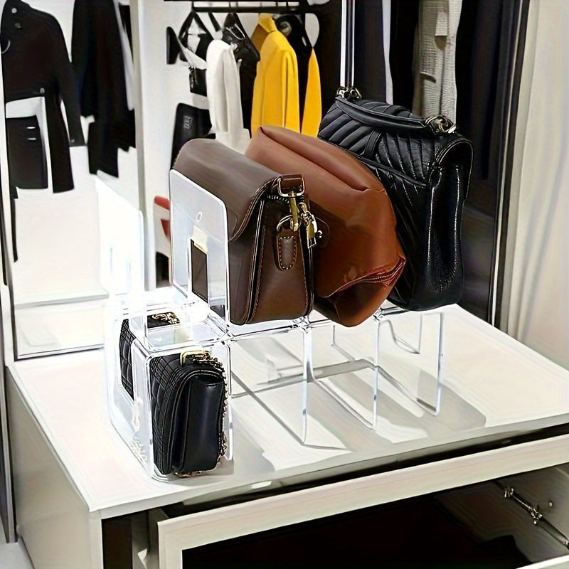 Organisateur de portefeuille Kast – Rack de rangement transparent en plastique ABS à 3 compartiments pour sacs