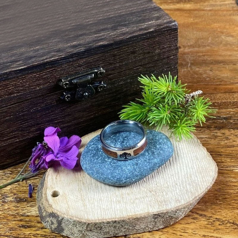 Bague Arbre de Vie en Acier Inoxydable Élégante pour Femmes - Elina