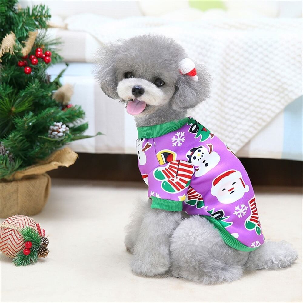 Chemise de Noël pour chien bonhomme de neige – Festif et amusant pour les vacances