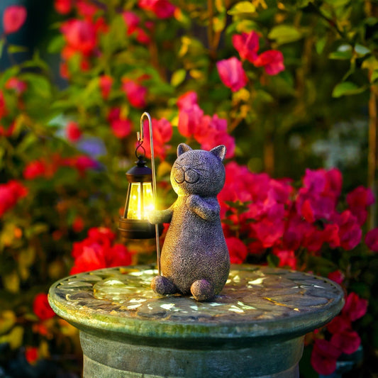 Illuminated cat figurine Floroux | Decorative LED light | Elegant cat lamp for the home