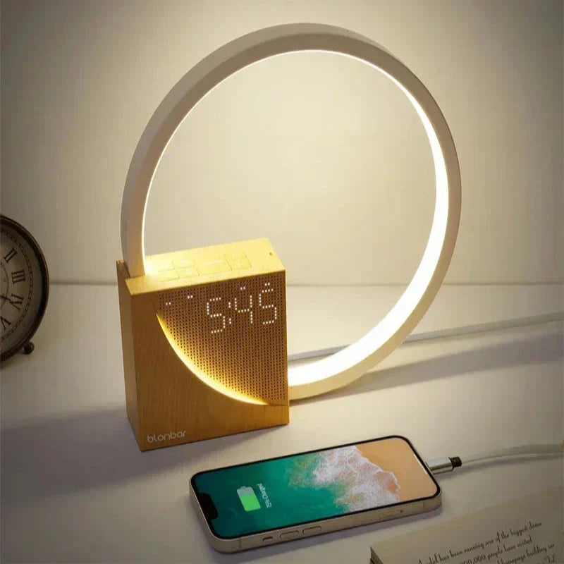 Floroux Alarm Clock with Touch Control | LED Lighting | Dimmable and Rechargeable | Ideal for Bedrooms and Travel