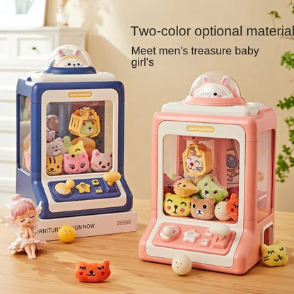Mini machine à jouets à griffes pour enfants - Jeu de grabber en peluche à pièces avec lumières et musique
