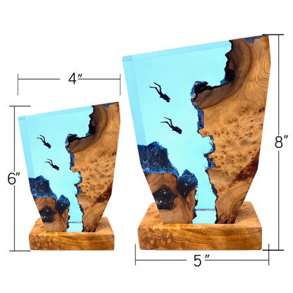 Floroux - Lampe de table plongeur en karst océan stylée pour votre maison