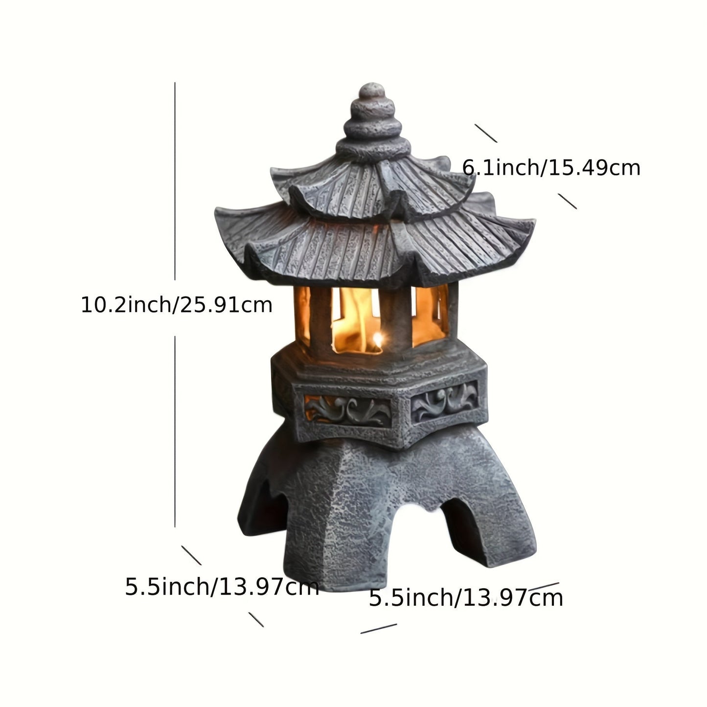 LumiGlow Lanterne - Décoration de Jardin Zen à Énergie Solaire