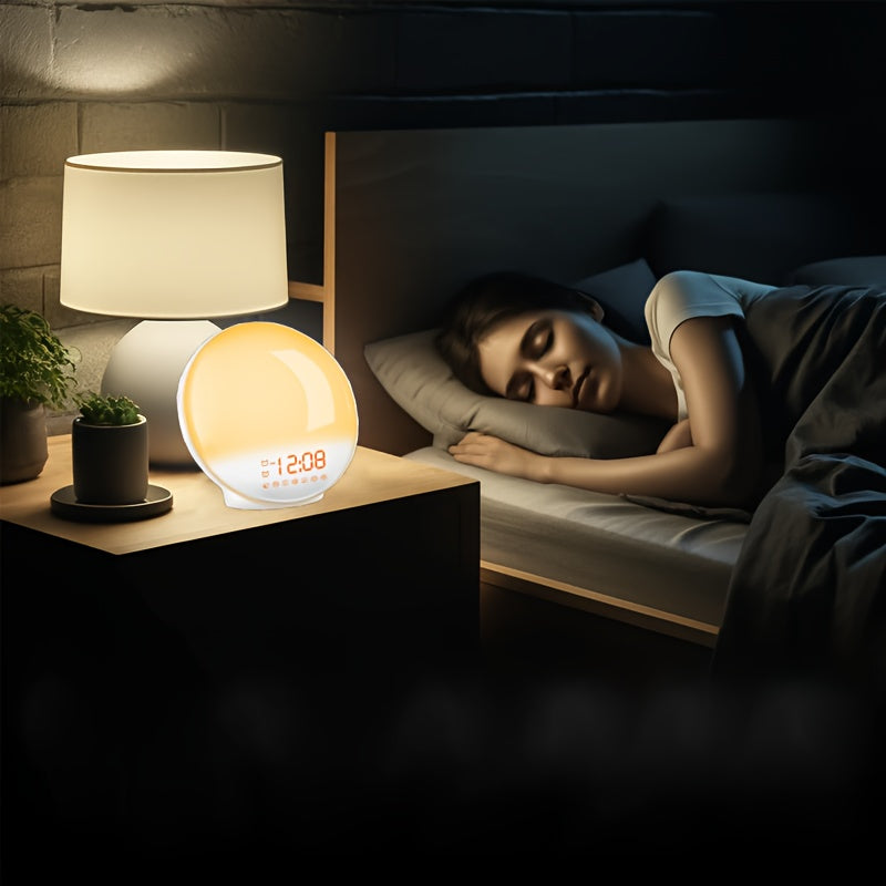 AlarmGlow – Réveil intelligent avec simulateur de lever de soleil et double alarme
