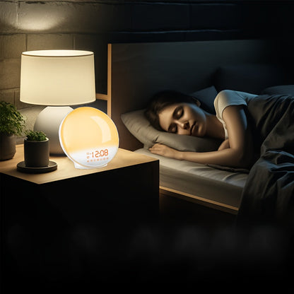 AlarmGlow – Réveil intelligent avec simulateur de lever de soleil et double alarme