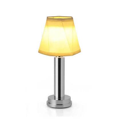 Floroux – Lampe de table sans fil chic avec surface métallique douce