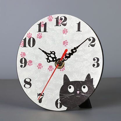PurrTime Horloge – Élégant Chat Silencieux pour Mur