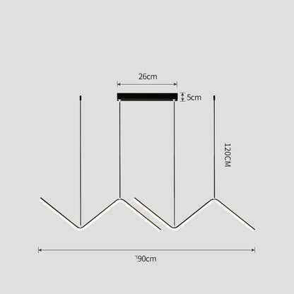 Floroux - Lustre impressionnant à rayures pour votre maison