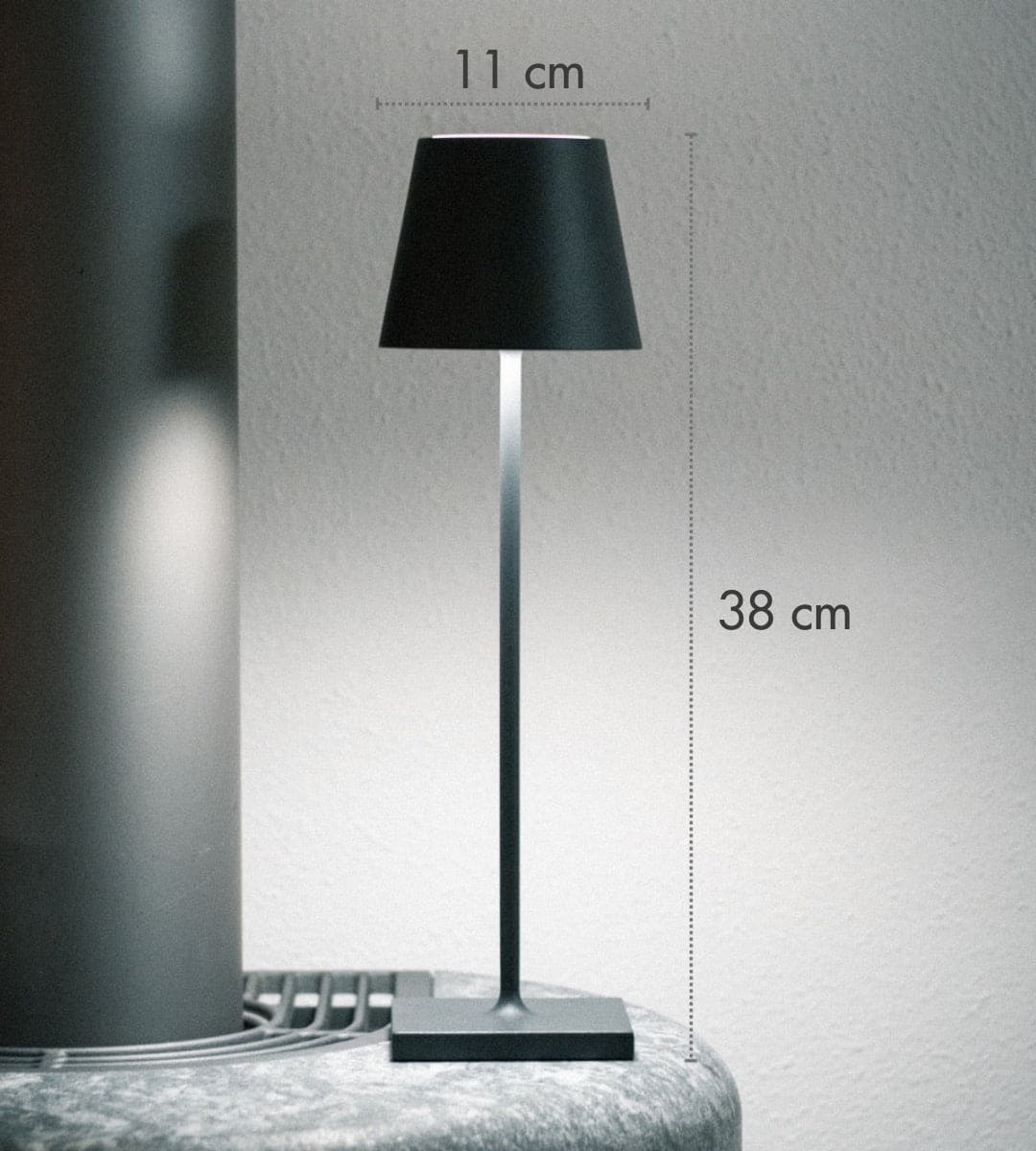 Floroux - Lampe de table LED sans fil portable avec chargement USB et contrôle tactile