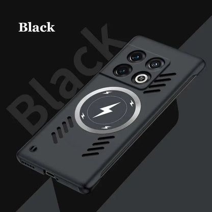 Étui de dissipation de chaleur MagSafe sans cadre respirant pour OnePlus 11 11R 10T 10R 9 9R 9RT Pro 5G couverture de charge sans fil magnétique