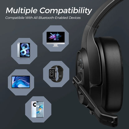 EKSA H1 Casque Gaming Bluetooth 5.0 Sans Fil Avec Micro - TWS Annulation de Bruit HiFi Stéréo Dynamique