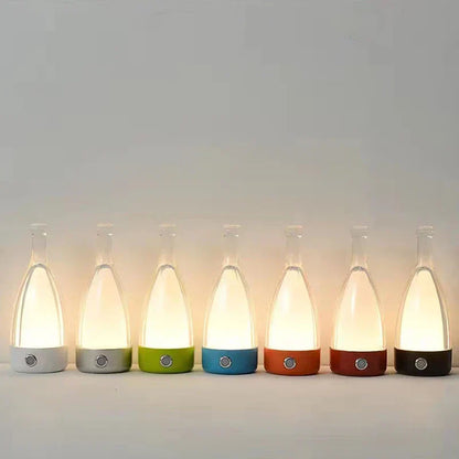 Floroux Decorative Rechargeable Night Lamp | Wine Bottle Design | Ambient LED Lighting | Wireless