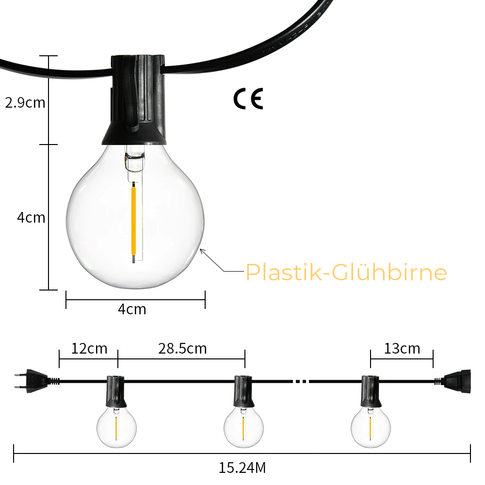 Floroux | Lumières féeriques LED étanches en plastique incassable pour une utilisation intérieure et extérieure