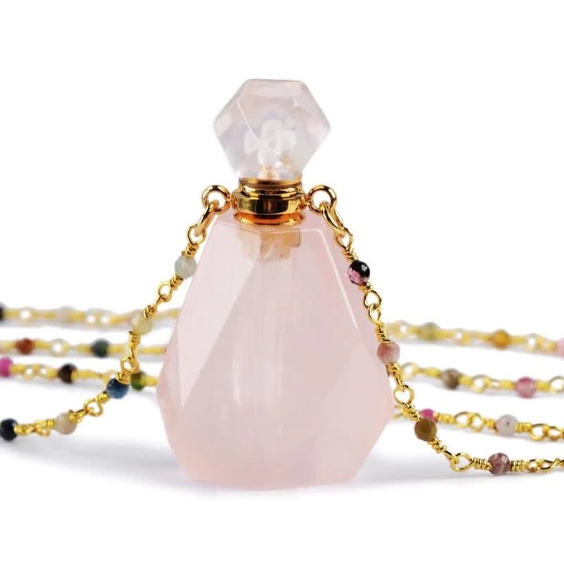 Collier Élégant avec Flacon de Parfum en Cristal - Iris