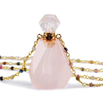 Collier Élégant avec Flacon de Parfum en Cristal - Iris