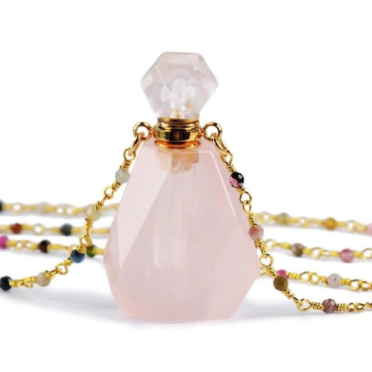 Collier Élégant avec Flacon de Parfum en Cristal - Iris