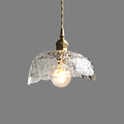 Suspension en verre de laiton Floroux