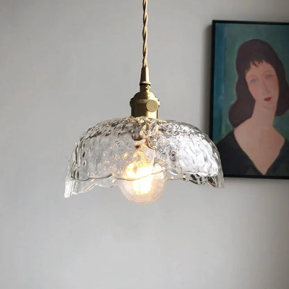 Suspension en verre de laiton Floroux