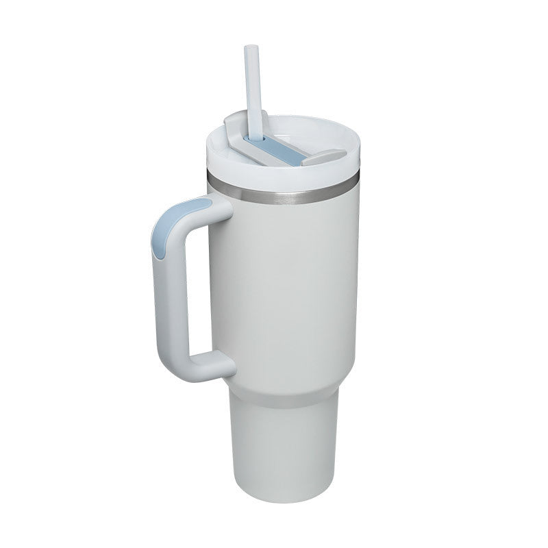 Tasse isolante avec anse et paille | 1200 ML