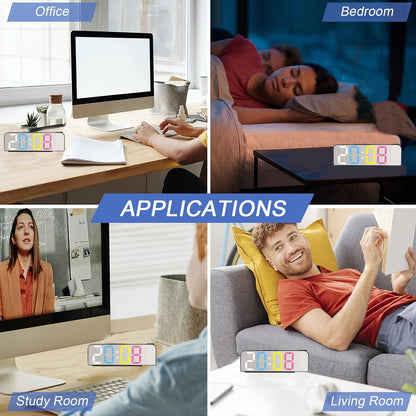 ProjectTime – Réveil LED numérique élégant avec miroir