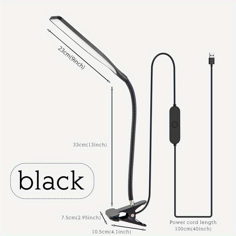FlexiGlow - Lampe de bureau LED ajustable avec pince