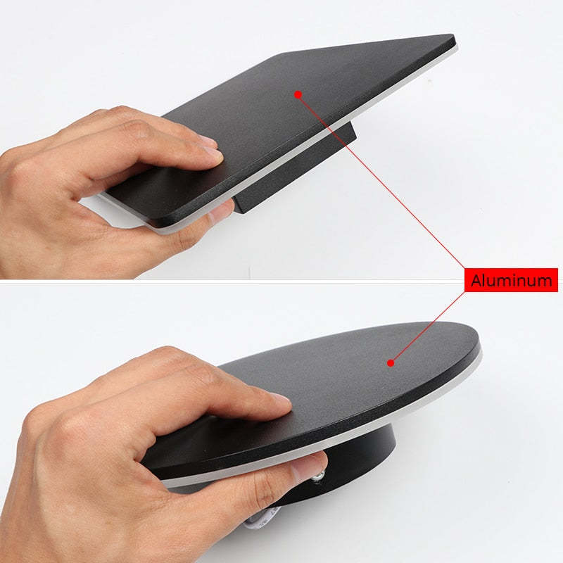 Floroux - Applique LED moderne élégante en métal noir pour intérieur et extérieur