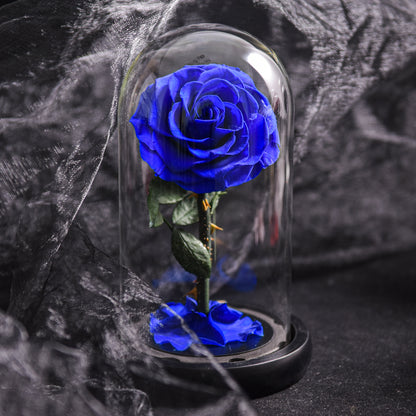Floroux Eternal Rose in a Glass Dome | Timeless Decorative Rose | Elegant Gift for Any Occasion
