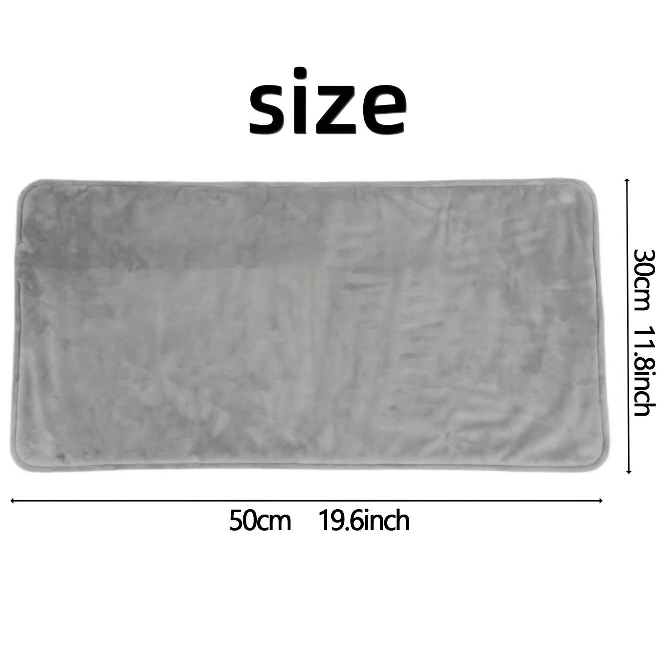 Couverture chauffante électrique USB - Couverture en polaire imperméable, grise, 10W