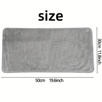 Couverture chauffante électrique USB - Couverture en polaire imperméable, grise, 10W