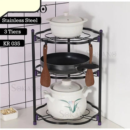 Organisateur de cuisine créatif à trois couches