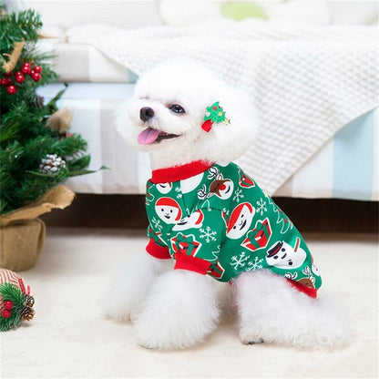Chemise de Noël pour chien bonhomme de neige – Festif et amusant pour les vacances