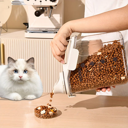 Conteneur de stockage pour aliments pour animaux | Résistant à l'humidité avec verre doseur pour un nourrissage facile