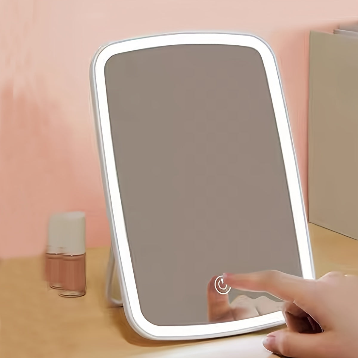 BloomMirror - Miroir de maquillage LED élégant rechargeable par USB