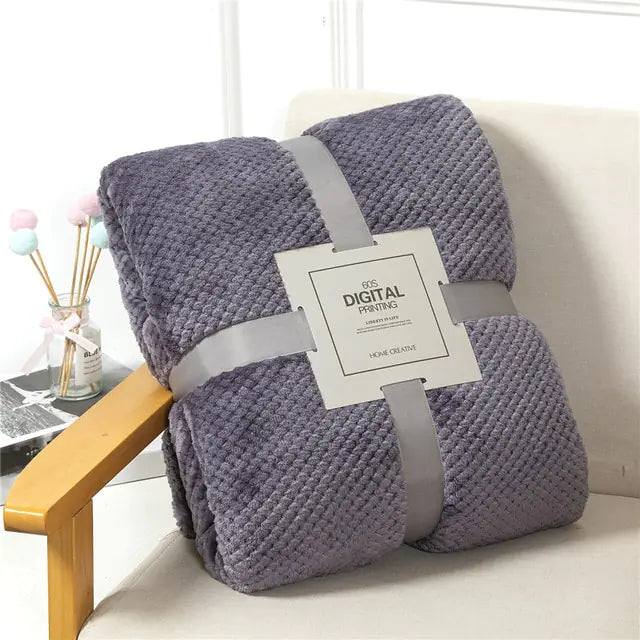 DouceHiver - Plaid Douillet en Flanelle pour Lit d'Hiver