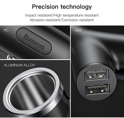 Baseus 40W 2-Port Charge Rapide Prise de Voiture - USB A Alimentation Livraison PD Chargeur de Téléphone Plug