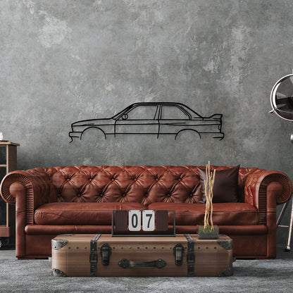 Floroux E30 M3 Metal Art Wall | Car Silhouette | Decor for Car Enthusiasts | Wall Decor | Gift Idea
