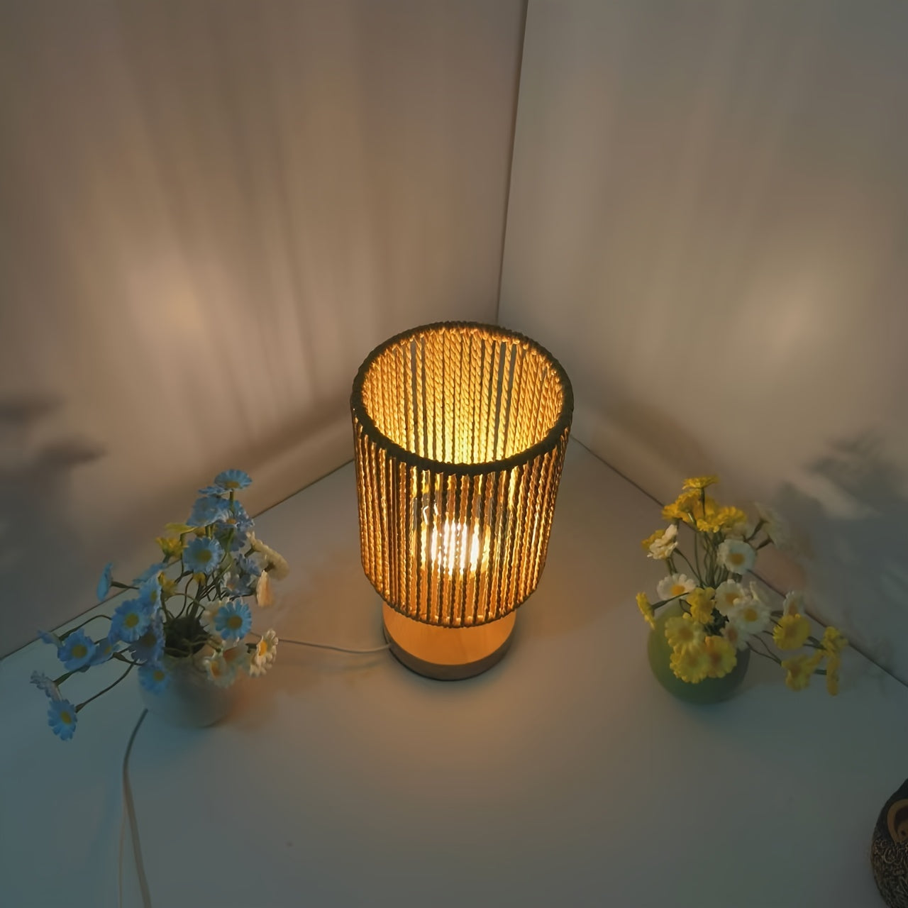 BarrelGlow Lampe - Design en Bois avec Rayures