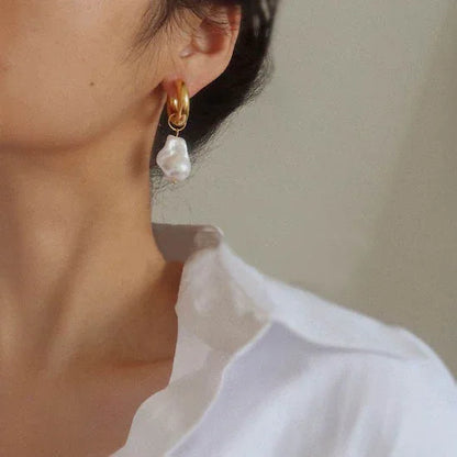 Boucles d'oreilles en perles baroques élégantes - Design Isadora